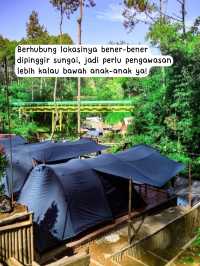 Camping pinggir sungai, lengkap tinggal bawa badan aja! 🏕️✨