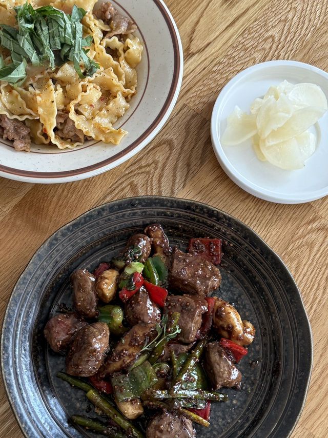 용산 베이비펌킨에서 즐긴 찹스테이크 & 파스타 실내 데이트 🍷✨ 