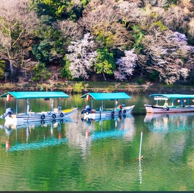 🛶保津川遊船碼頭🛶湖上泛舟享受嵐山的明媚風光🏞