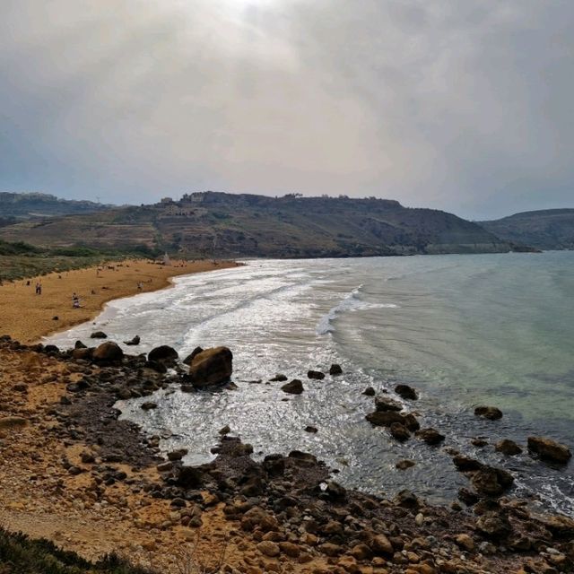 Serenity of Ramla Bay from the Hidden Cave 🌊🏝️