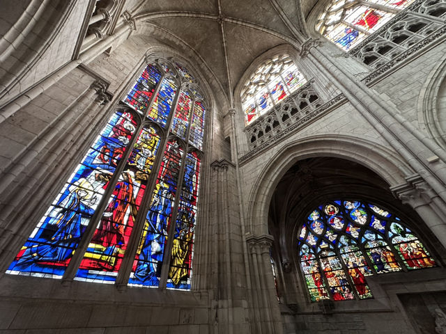 Beautiful gothic church in Normandy 