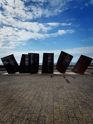 🌊🍂 Leaves in the Wind: A Quiet Spot for Reflection on Katwijk Boulevard