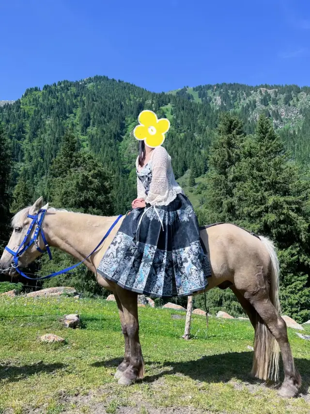 新疆イリ｜お願いします、新疆で馬に乗る時は必ず馬面スカートを着用してください
