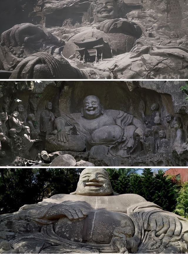 《黑神話:悟空》中的大肚彌勒佛在福州瑞岩山國慶安全。
