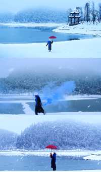 雪落南天湖，繪就冬日幻景
