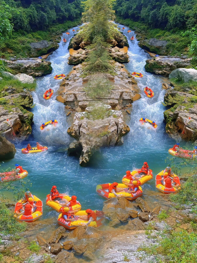 夏天的正確打開方式！清遠古龍峽漂流開漂啦～打水戰嗨到失聲🚣♀️