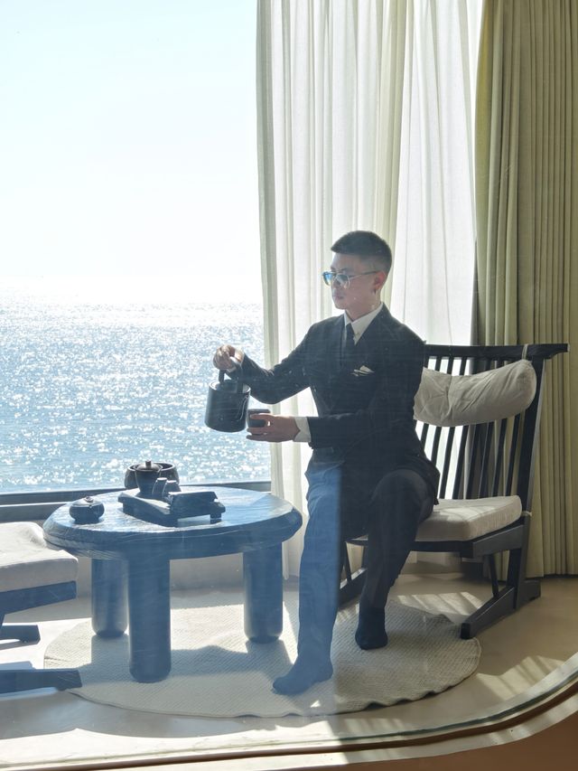 惠安必住藝術風酒店，躺著就能看海