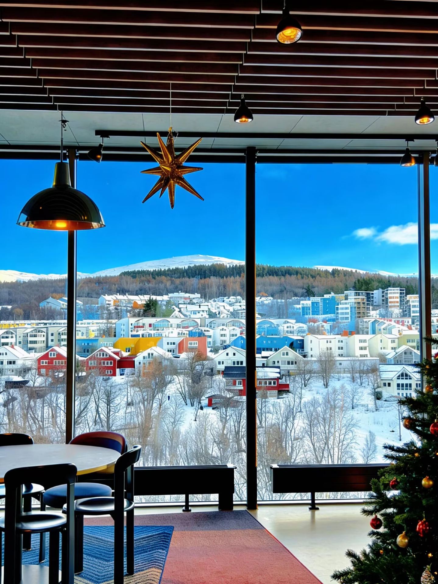 Tromsø! Tôi đang ở khách sạn Hotel of Life, và khung cảnh nhìn từ cửa sổ thật sự tuyệt đẹp!