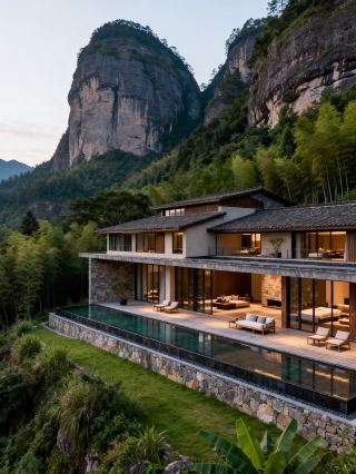 Langshan Mountain Scenic Hotel, Enjoy the Danxia Sea of Clouds