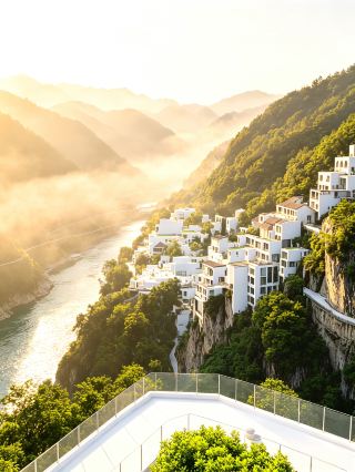 Right in Zhejiang! A fairy tale sky city hidden on a cliff