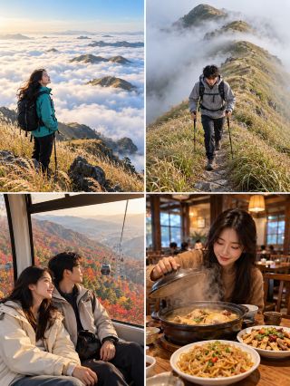 November Wugong Mountain 3-Day Trekking Guide | Stunning Sunrise over the Golden Meadow