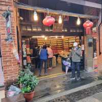A Historical Lane With Many Street Food