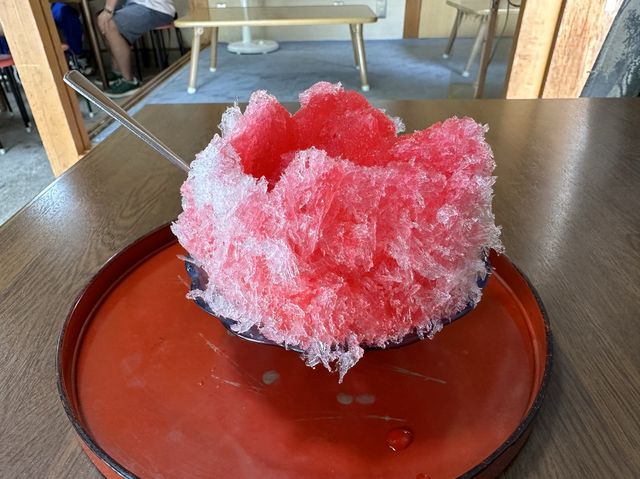 岐阜・岐阜公園。ちょっと『金華茶屋』で休憩しませんか？かき氷は350円也。