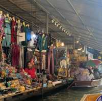 Most famous floating market in Bangkok 