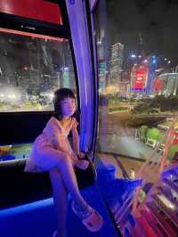 香港摩天輪欣賞夜景｜行市集｜欣賞音樂會和魔術表演