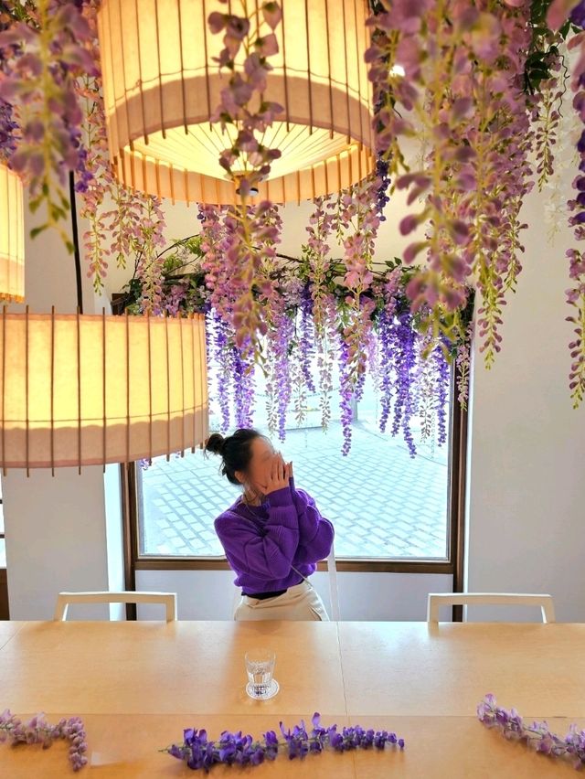 【岡山/一年中藤の花を楽しめる】映え空間のお洒落カフェが美観地区外れにあった！