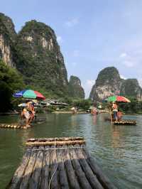 Bamboo Rafting Down the River Li in Yangshuo, China 🇨🇳