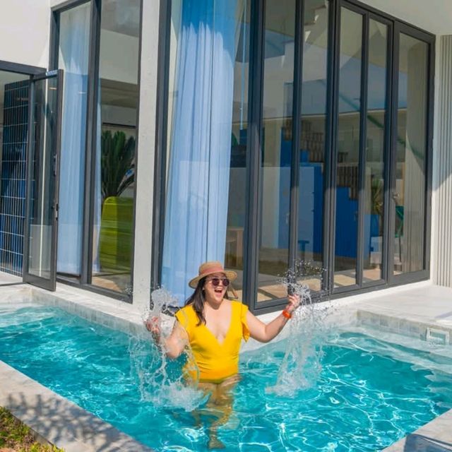 PoolVillaจันทบุรี สีสันสดใสน่ารัก Maldinavian