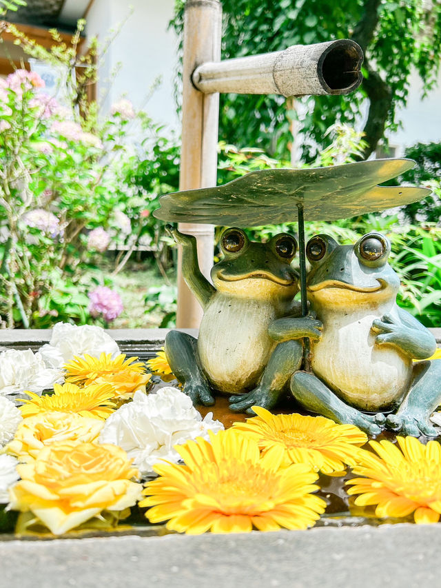 花手水と切り絵御朱印が有名な寺院