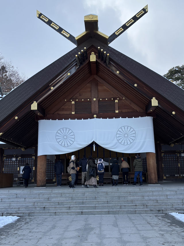 冰雪世界裡的北海道神宮❤️