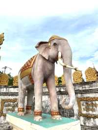 Buddhist temple featring traditional Lao