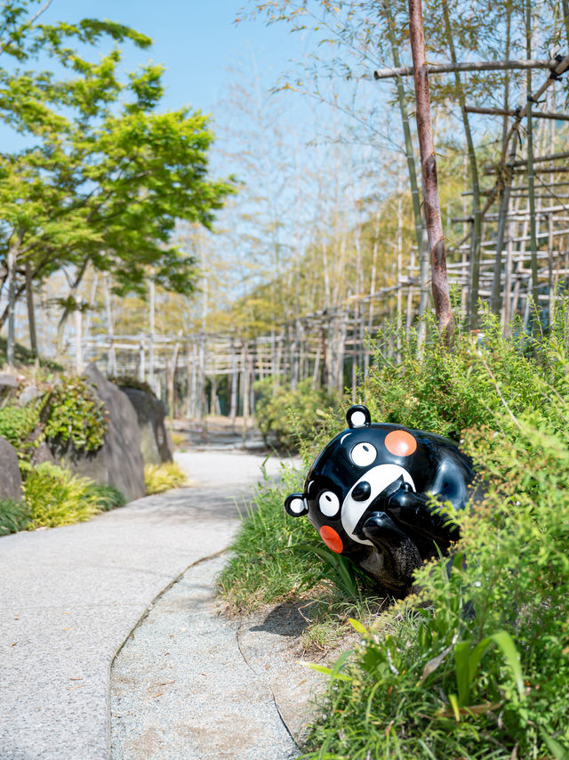 【まさかの無料】84体のくまモンに会える公園❤️🖤ˊ˗
