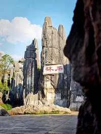 Take time to enjoy the beautiful sunset in stone forest!