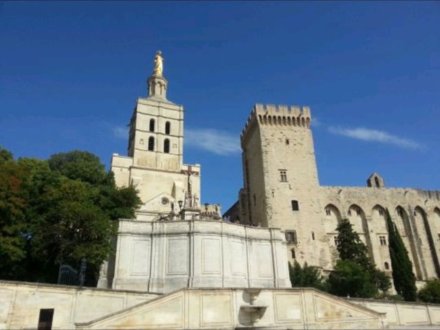 【フランス】アヴィニョン　法王庁宮殿(教皇庁)と大聖堂