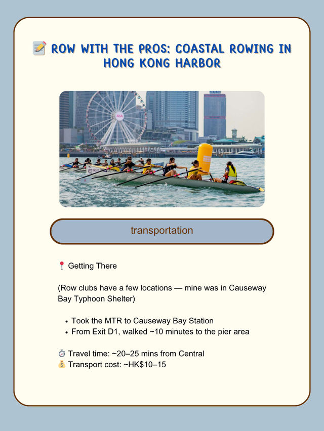 📝 Row with the Pros: Coastal Rowing in Hong Kong Harbor