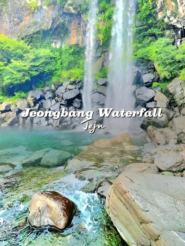 Cascading Beauty of Jeongbang Waterfall