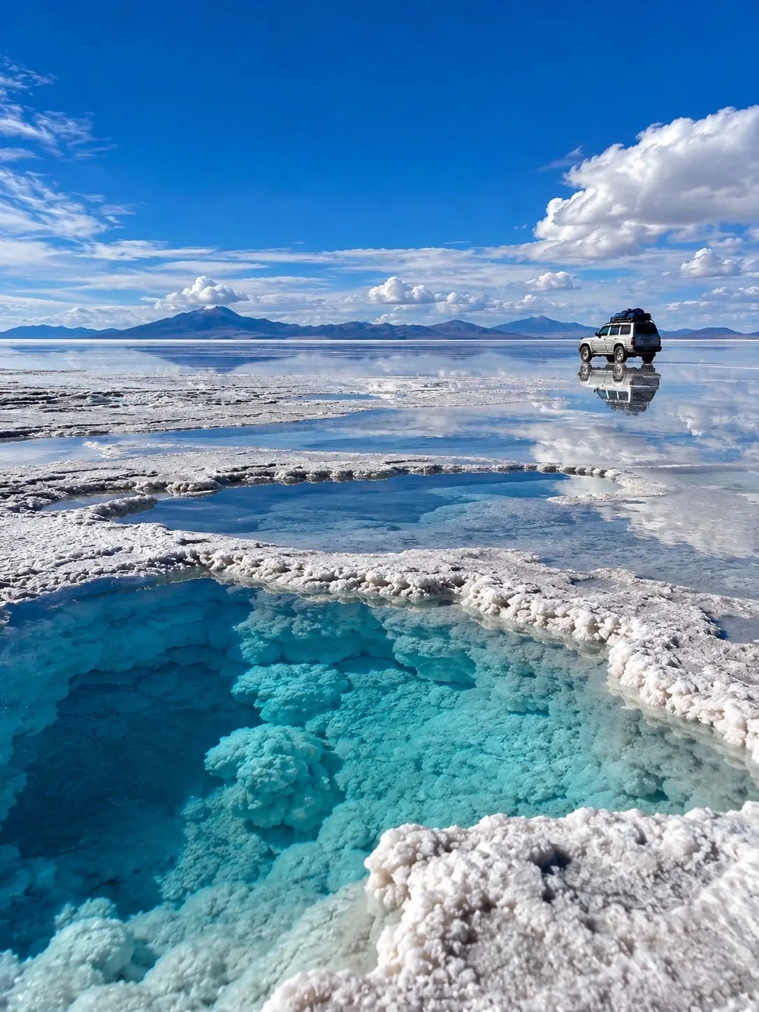 Salar de Uyuni, dataran garam terbesar di dunia.