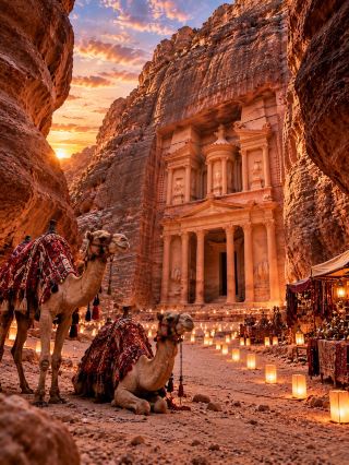 🏛️ EP.7 | Petra: A Mysterious City Hidden in the Desert 🇯🇴

Could you believe that…in the middle of the arid desert, there’s an entire ancient city carved into pink sandstone cliffs! 😱

This is Petra, Jordan, one of the New Seven Wonders of the World, with a history spanning over 2,000 years.

🏜️ What makes this city so amazing is that numerous buildings, tombs, and temples are carved directly into the sandstone cliffs, especially Al-Khazneh, also known as the “Temple of Treasures,” which stands almost 40 meters tall!

🔍 But even more astonishing is how the Nabataeans were able to build such a large city in the middle of such arid land, using advanced water management systems such as dams, tunnels, and aqueducts, allowing their people to thrive in this city.

⏳ As trade routes changed and natural disasters struck, Petra gradually declined in importance. Before its resurgence in popularity in the Western world in 1812, Petra had always been well-known to the locals.

✨ Today, Petra still holds many historical secrets, and archaeologists continue to discover new traces of this ancient civilization.

💬 If you had the chance to walk through a narrow gorge and be greeted by a massive city of pink stone, how would you feel?

#Petra #Jordan #MysteryPlaces