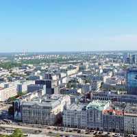 【ポーランド🇵🇱/ワルシャワ市街を一望できる文化科学宮殿の展望テラス】