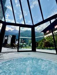 Chamonix spa hotel with Mont Blanc view