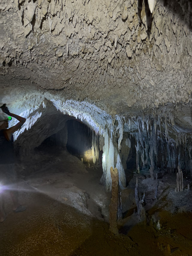 Maze of one of the biggest caves in Southern Thailand