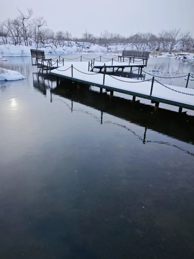 黑龍江五大連池溫泊，東北雪景真的不要太美！
