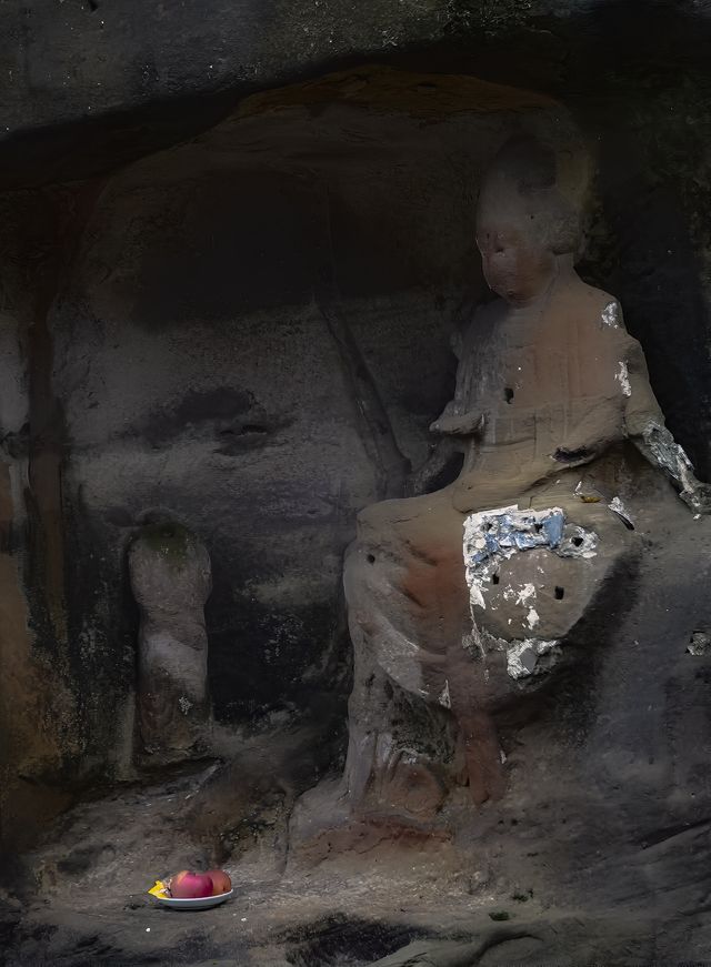 藏於建築工地的「降魔觀音」。