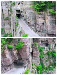 郭亮村陡峭崖壁上的公路令人難忘