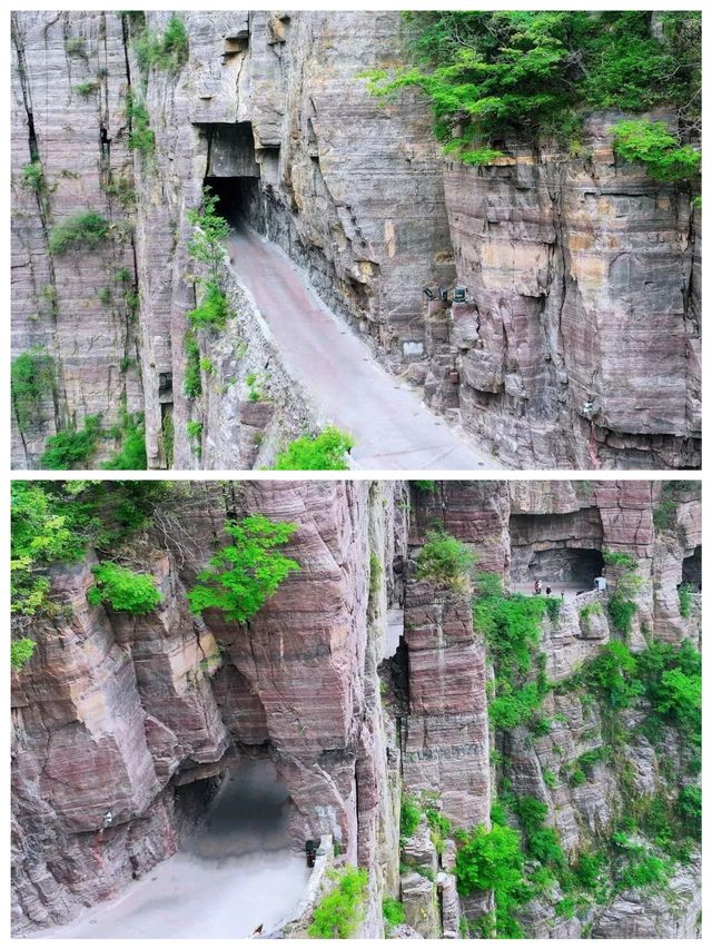 郭亮村陡峭崖壁上的公路令人難忘