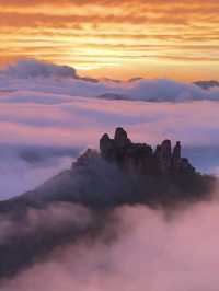 沒錯,下雪後的太行山加上白色穿搭就跟武俠片是一樣的感覺