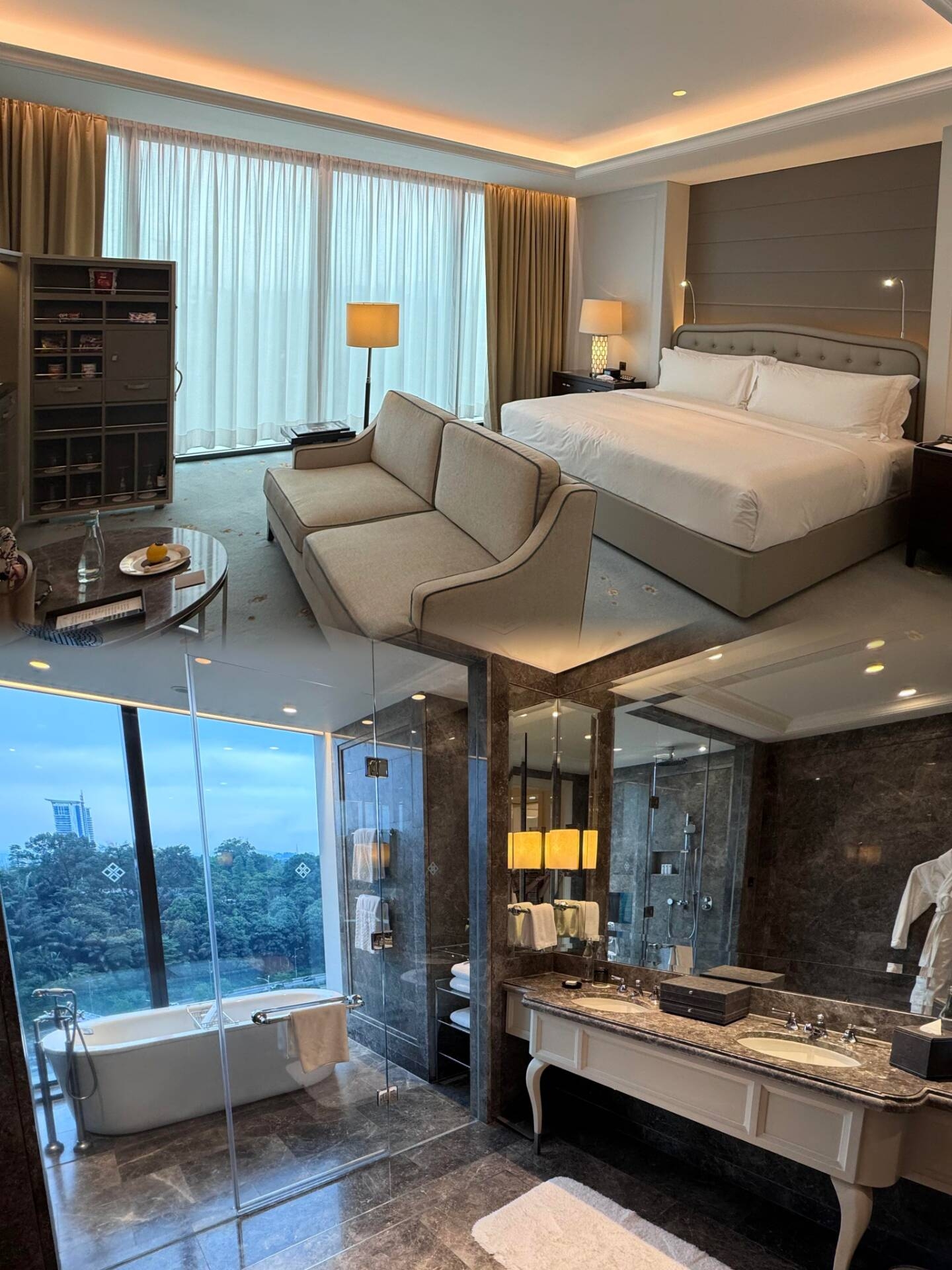 🌟St. Regis Kuala Lumpur, pilihan mewah saya🌟

Baru saja kembali dari Kuala Lumpur dan saya sangat terkesan dengan St. Regis dan tidak sabar untuk membagikannya kepada Anda. Hotel ini benar-benar identik dengan kemewahan, terasa dikelilingi oleh keanggunan sejak saat Anda memasukinya.

🏠 Pengalaman menginap, detailnya lihat bab sebenarnya 🏠

Saya memesan kamar saya dua hari sebelumnya dan proses check-in saya sangat lancar. Departemen concierge dan lobi hotel sangat ramah, dan sikap hangat serta profesional itu membuat saya merasa sangat tenang. Ruang kamar sangat luas, tempat tidurnya selembut awan, dan tidur sangat menyenangkan. Dan fasilitas kamar sangat modern, tirai pintar, toilet berteknologi tinggi, setiap detailnya sangat diperhatikan.

🥧Pesta makanan, kenikmatan di ujung lidah🥧

Sarapan hotel sangat kaya dengan berbagai buah segar, kue-kue lezat, dan omelet serta bacon yang baru dibuat. Saya sangat menyukai roti panggang yang baru dipanggang, yang renyah di luar dan lembut di dalam, dan disajikan dengan selai, sungguh merupakan awal hari yang sempurna. Untuk makan malam, saya merekomendasikan untuk pergi ke restoran hotel, di mana hidangannya tidak hanya enak, tetapi penyajiannya juga sangat indah, dan setiap gigitan terasa seperti menikmati sebuah karya seni.

🏊‍♀️Fasilitas rekreasi, tempat yang bagus untuk bersantai🏊

Meskipun kolam renang hotel tidak besar, namun memiliki lingkungan yang elegan, dikelilingi oleh tanaman hijau. Berbaring di kursi santai di tepi kolam renang untuk berjemur dan minum koktail sungguh merupakan kenikmatan hidup yang luar biasa. Gym-nya lengkap dan saya berolahraga setiap hari untuk tetap berenergi.

🎁Pelayanan ramah, kejutan yang tak henti-hentinya🎁

Pelayanan di hotel benar-benar teliti. Suatu kali saya pulang agak larut malam, hotel bahkan menyiapkan segelas susu hangat dan beberapa camilan kecil, yang terasa sangat ramah. Selain itu, hotel ini juga menawarkan layanan setrika gratis, yang memungkinkan Anda menyetrika empat pakaian sehari, yang sangat praktis bagi saya yang sering bepergian.

📍Lokasi geografis, perjalanan yang nyaman📍

Lokasi hotel juga bagus, meskipun tidak di pusat kota, tetapi sangat dekat dengan stasiun pusat dan sangat mudah diakses. Hanya beberapa menit berjalan kaki dari hotel ke stasiun metro, sehingga mudah untuk pergi ke tempat-tempat seperti Menara Kembar dan Chinatown.

💡Tips💡

• Pesan kamar jauh-jauh hari, terutama selama liburan.

• Jika ada kebutuhan khusus seperti ulang tahun, hari jadi, dll., komunikasikan dengan hotel terlebih dahulu dan mereka akan memberikan kejutan.

• Restoran hotel memiliki pertunjukan di malam hari dan suasana yang luar biasa, disarankan untuk datang lebih awal untuk mendapatkan tempat yang bagus.

Singkatnya, The St. Regis Kuala Lumpur benar-benar salah satu hotel paling berkesan yang pernah saya tinggali. Kemewahan, kenyamanan, dan pelayanannya membuat saya merasa sangat puas dengan harga yang dibayarkan. Lain kali saya mengunjungi Kuala Lumpur, saya akan tetap memilih tempat ini tanpa ragu.