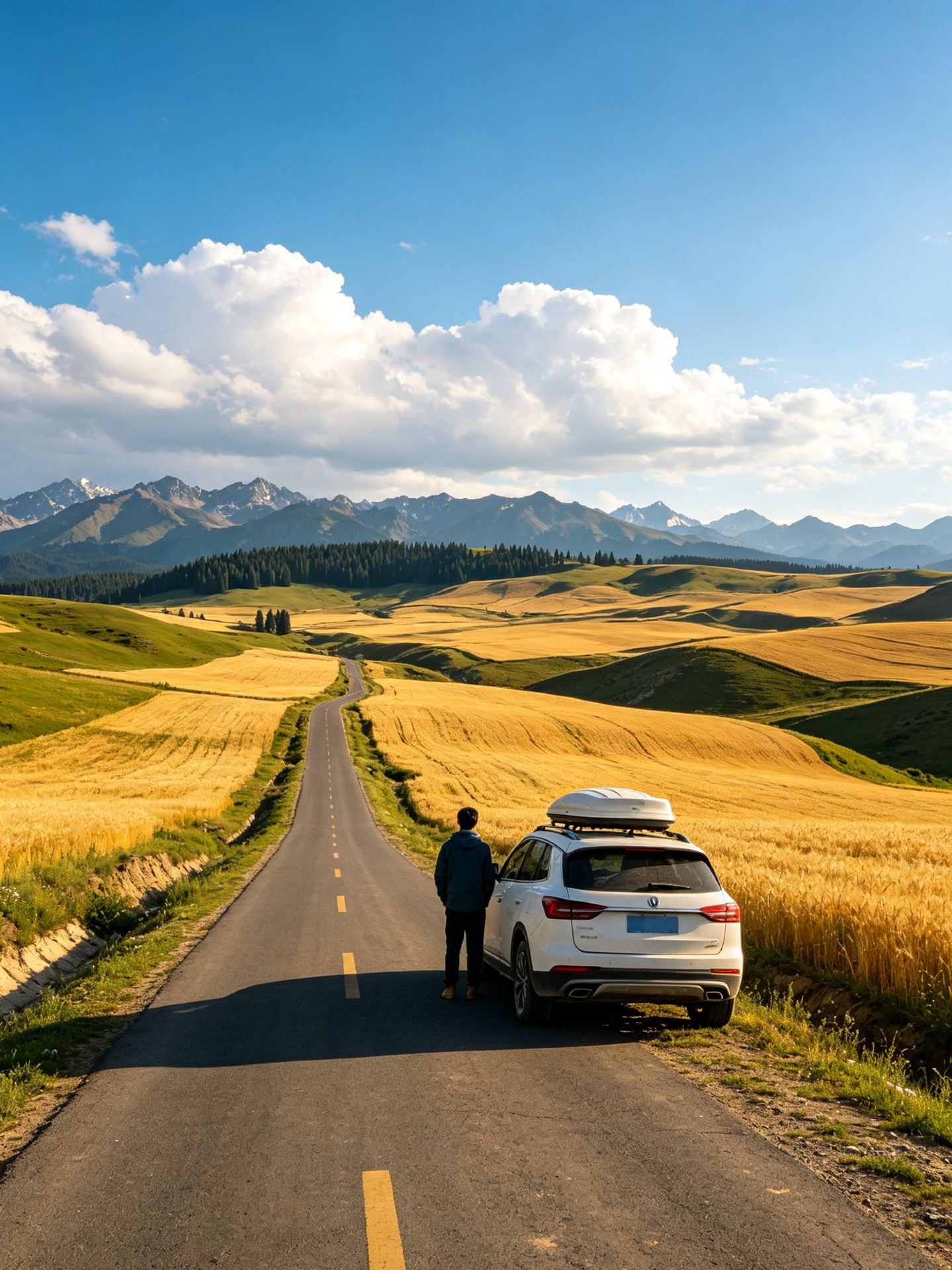 Jiangbulake | A vast sea of wheat at the foot of the Tianshan Mountains, a hidden, healing gem in Xinjiang