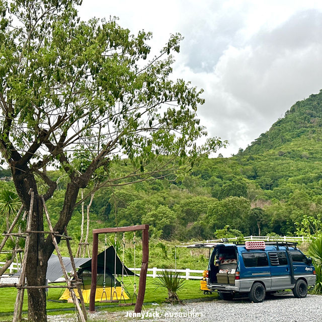 กางเต็นท์วิวเขางวงช้าง บ้านค่าย ระยอง วิวเขาสวยมาก