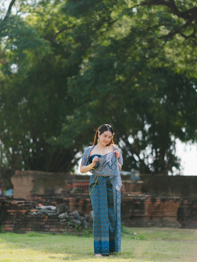 แต่งชุดไทย เที่ยววัดไชยวัฒนาราม อยุธยา