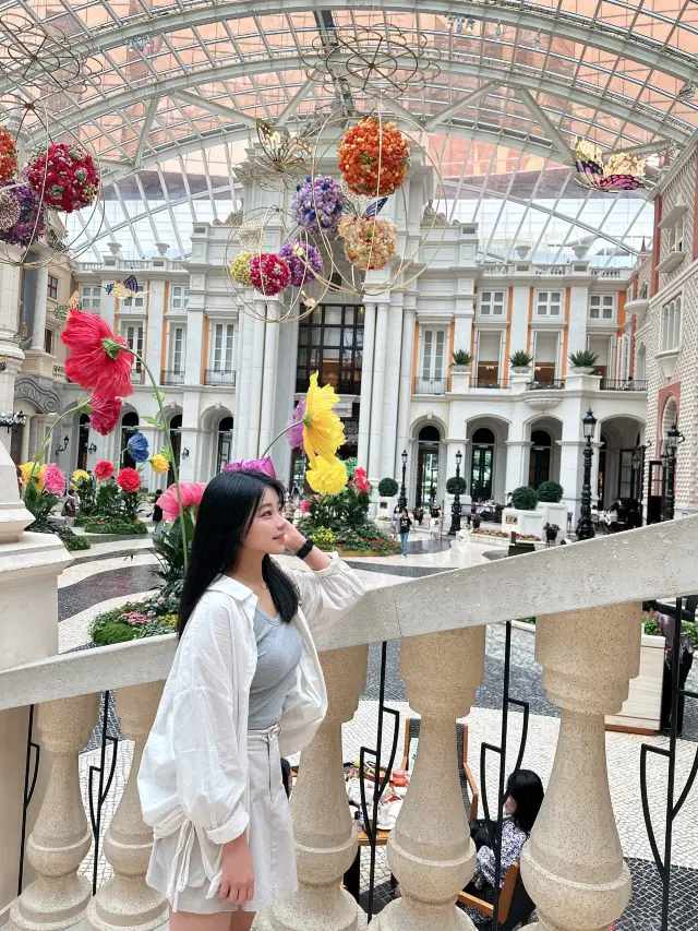 🌹免費打卡澳門美高梅天幕廣場花花仙境💐✨