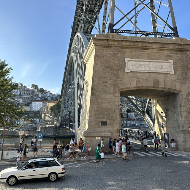 An iconic double deck metal arch bridge in Porto