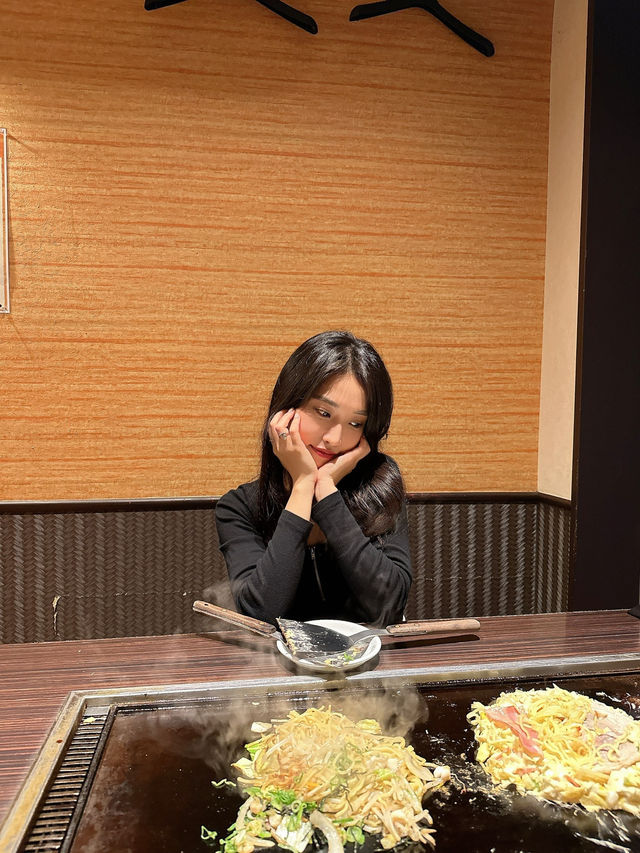 인기 많은 후쿠오카 철판요리!