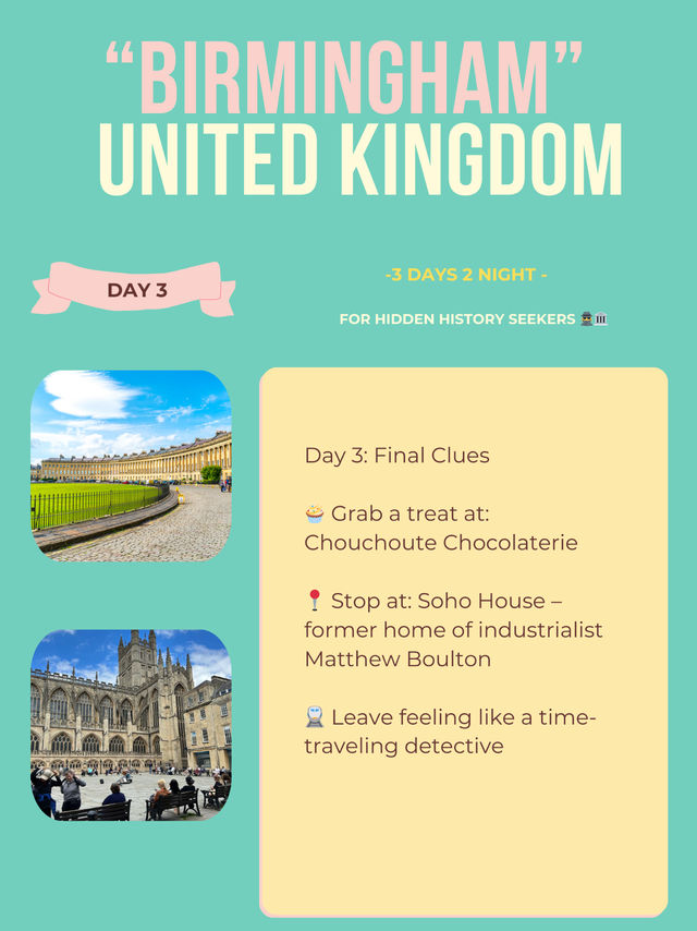 Birmingham 3-days itinerary 👑