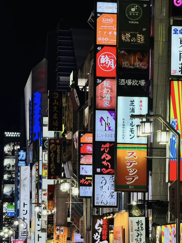 各種絢爛的霓虹燈招牌鋪天蓋地💕新宿歌舞伎町