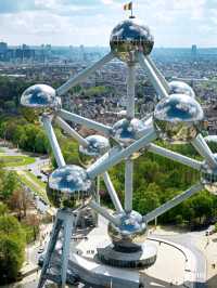 🔵⚪ Europe budget Trip;Discover the Atomium – Brussels' Futuristic Landmark! 🇧🇪